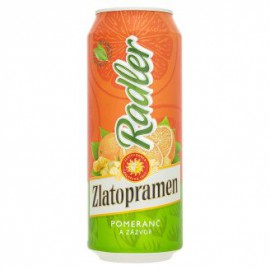 Zlatopramen Radler Pomeranč a zázvor (24 x 0,5 l plechovkové)