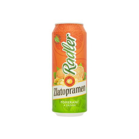 Zlatopramen Radler Pomeranč a zázvor (24 x 0,5 l plechovkové)