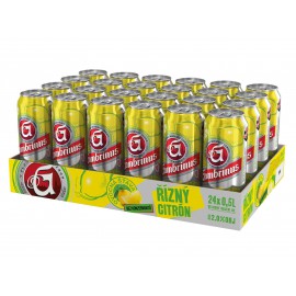 Gambrinus Řízný Citron (24 x 0,5 l plechovkové)