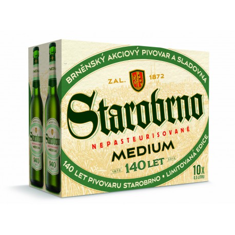 Starobrno Medium (10 x 0,5 l lahvové)