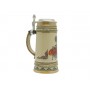 Tankard Budweise Budvar 0,4 l with a pewter lid